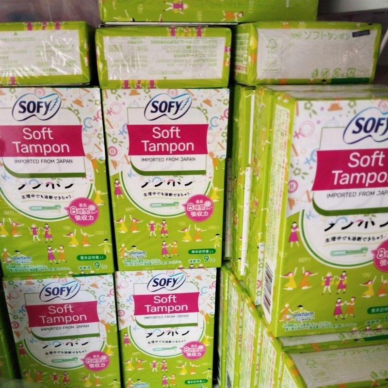 [Mẫu Mới]1 hộp Băng vệ sinh Sofy Tampon Nhật Bản dạng ống 9 ông/hộp