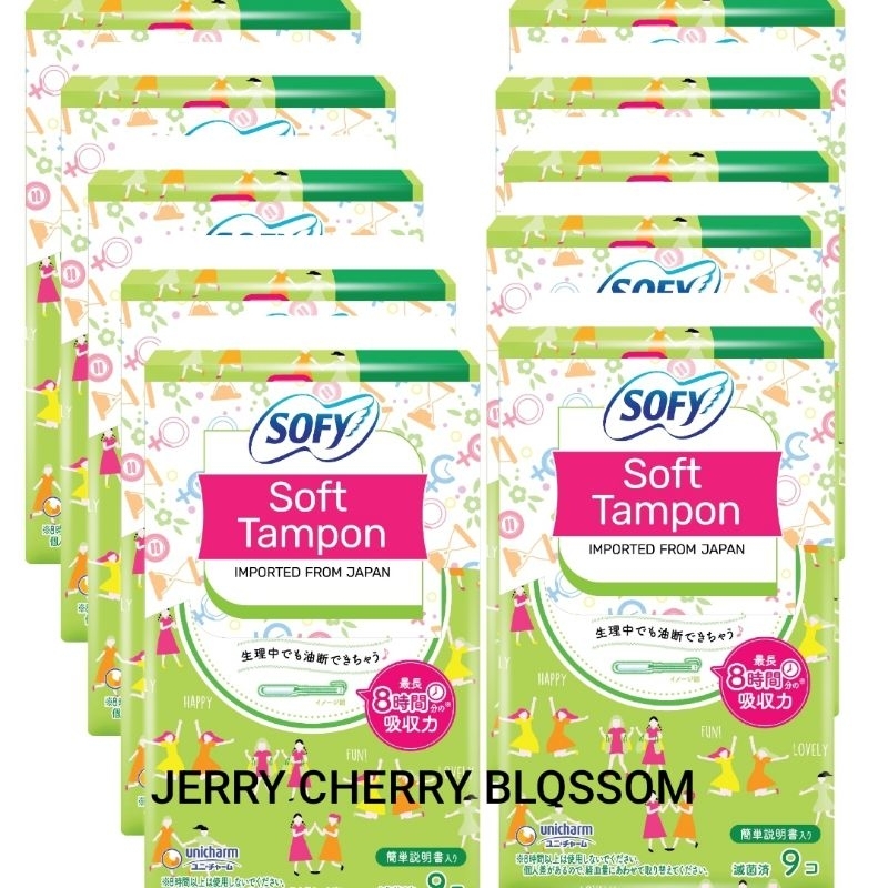 Bộ 10 hộp Băng vệ sinh Sofy Tampon Nhật bản chính hãng 9ống /hộp