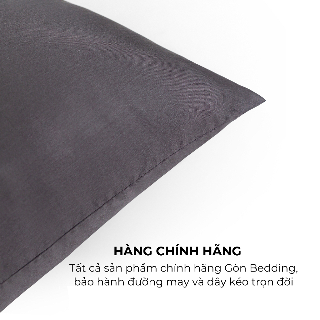 Ảnh 01 Vỏ Gối Nằm Gòn Bedding Lụa Tencel 60s Cao Cấp Màu Trơn 50x70 cm 4