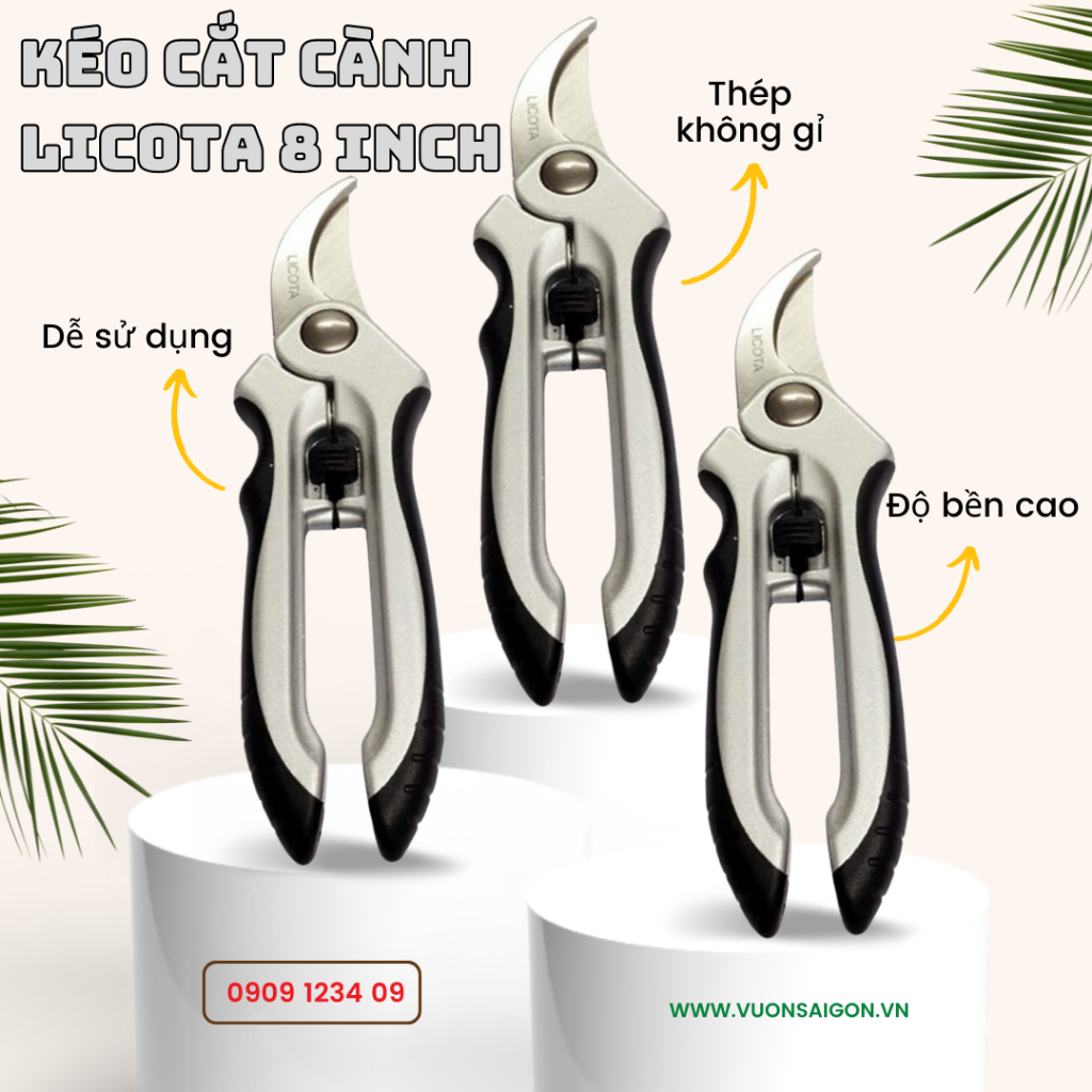 Kéo cắt cành cong các loại (Licota, Wynn's, Sk5 Top, C-mart, LS+...) 14
