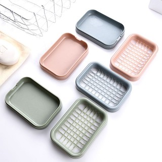 Hộp đựng xà bông, xà phòng có nắp đậy và khay hứng Việt Nhật 6773