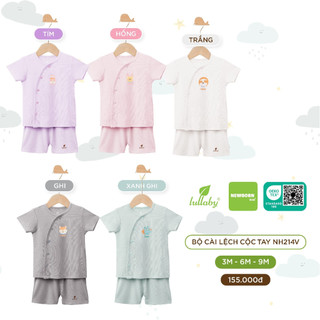 Bộ Lullaby sơ sinh cài lệch cộc tay NH214V