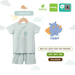 Bộ Lullaby sơ sinh cài lệch cộc tay NH214V