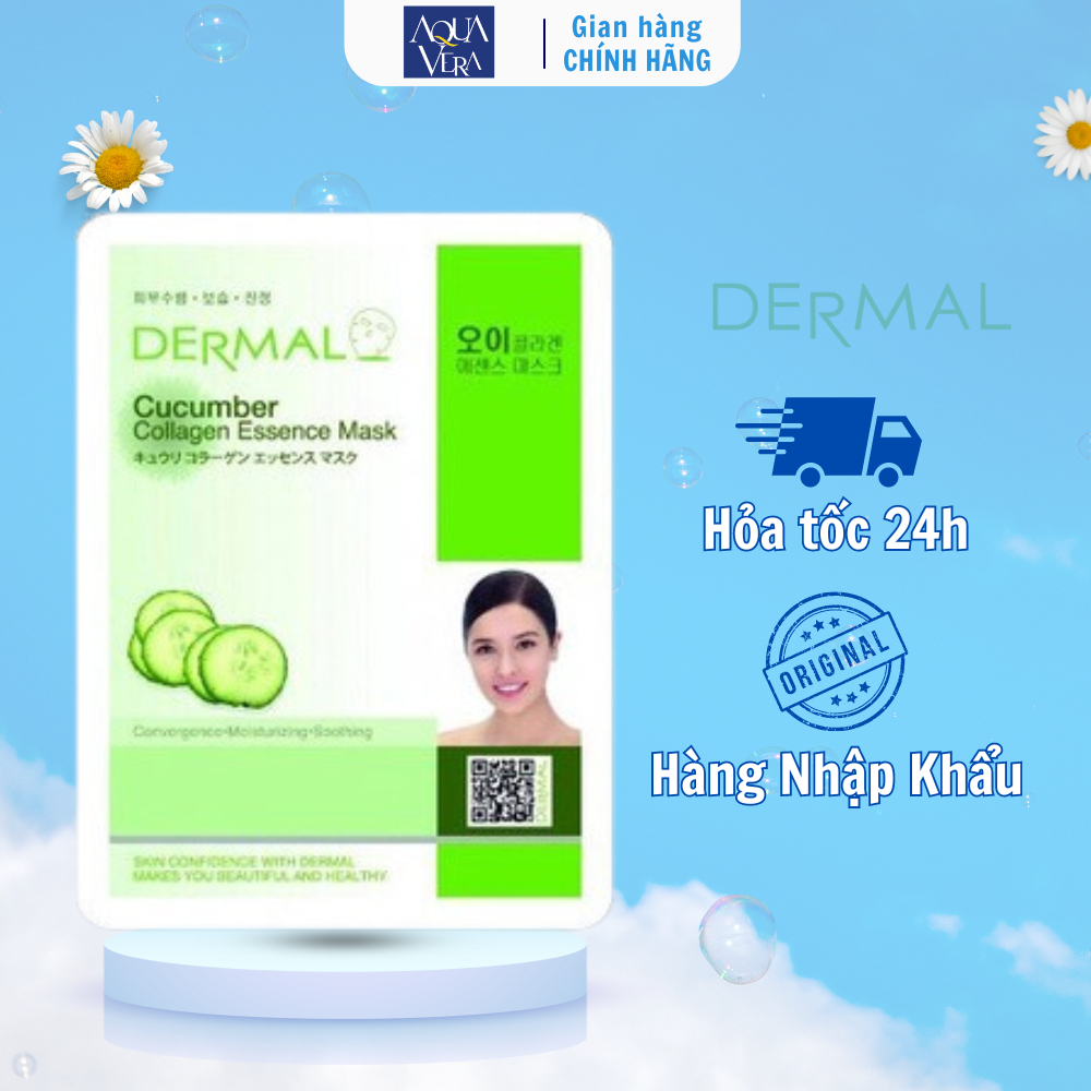 Mặt nạ Dermal dưỡng da tinh chất dưa leo và collagen 23g | Shopee Việt Nam