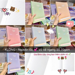 Nguyên Lốc 🌸 Tập Vở Kẻ Ngang KLONG cỡ B5 may dán gáy - Lined Notebook B5 80/120/200 trang; KLONG MS: 870 - 871 - 872 🌻