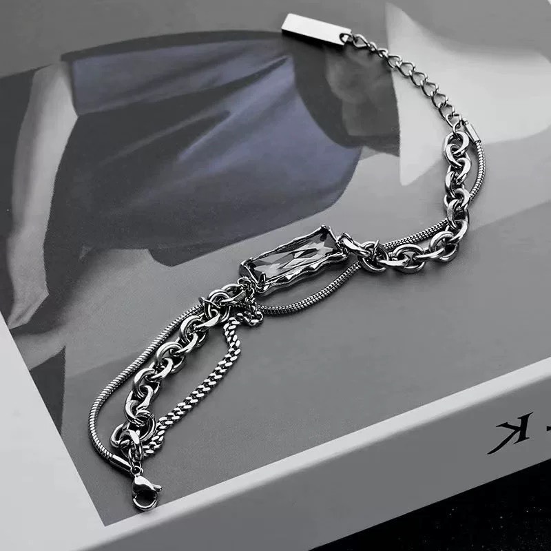 Vòng tay nam titan không gỉ KuuClothes nhiều lựa chọn cá tính chất ngầu Hàn Quốc - Lắc tay nam tổng hợp