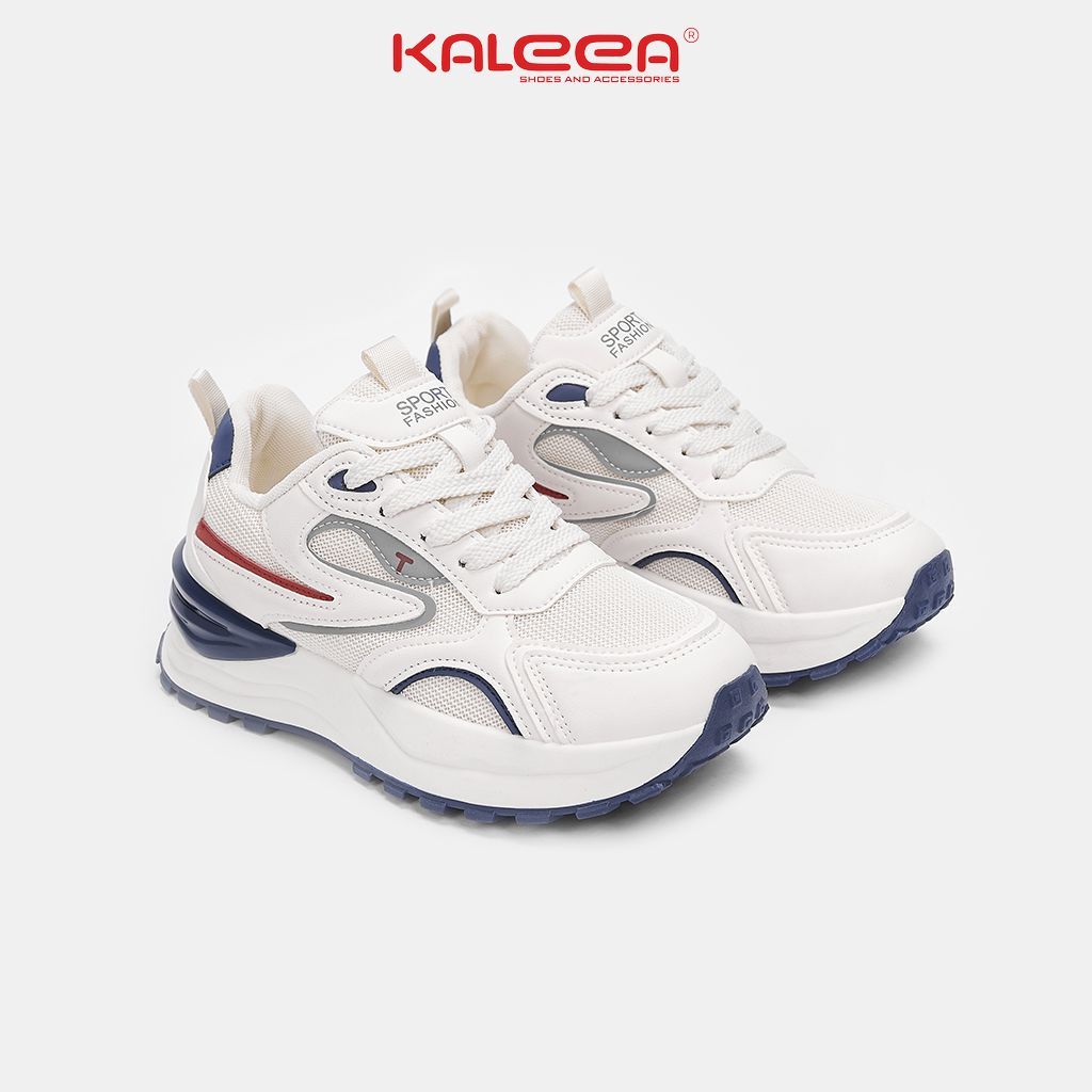 Ảnh Kaleea - Giày Thể Thao Nam/Nữ Phối Màu Đi Êm, Sneaker Thoáng Khí Đế Cao 4,5p - T115 3