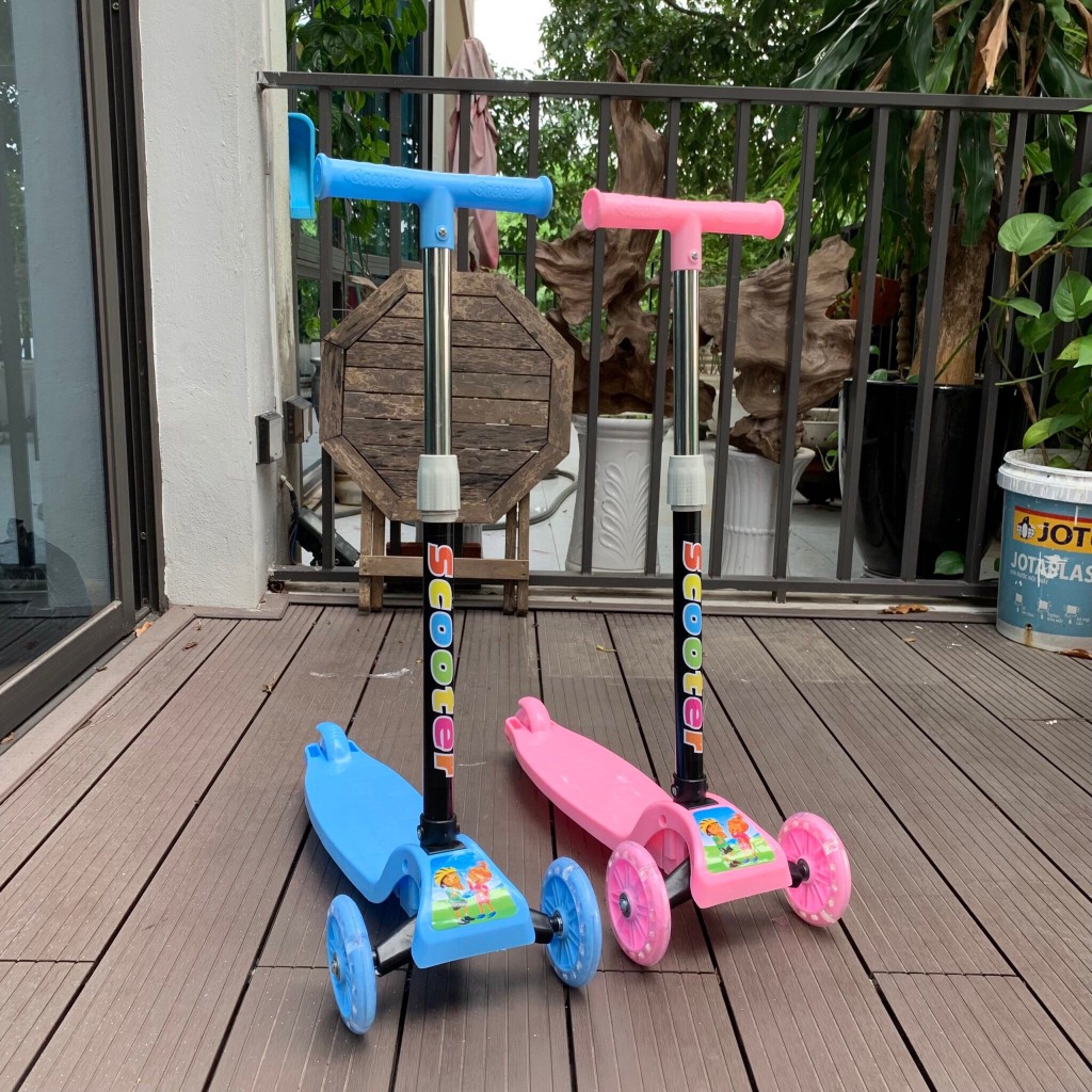 Ảnh Xe Scooter Cho Bé Cougar-HY01[Centosy] Họa Tiết Ngộ Nghĩnh, Bánh Có Đèn Phát Sáng 2