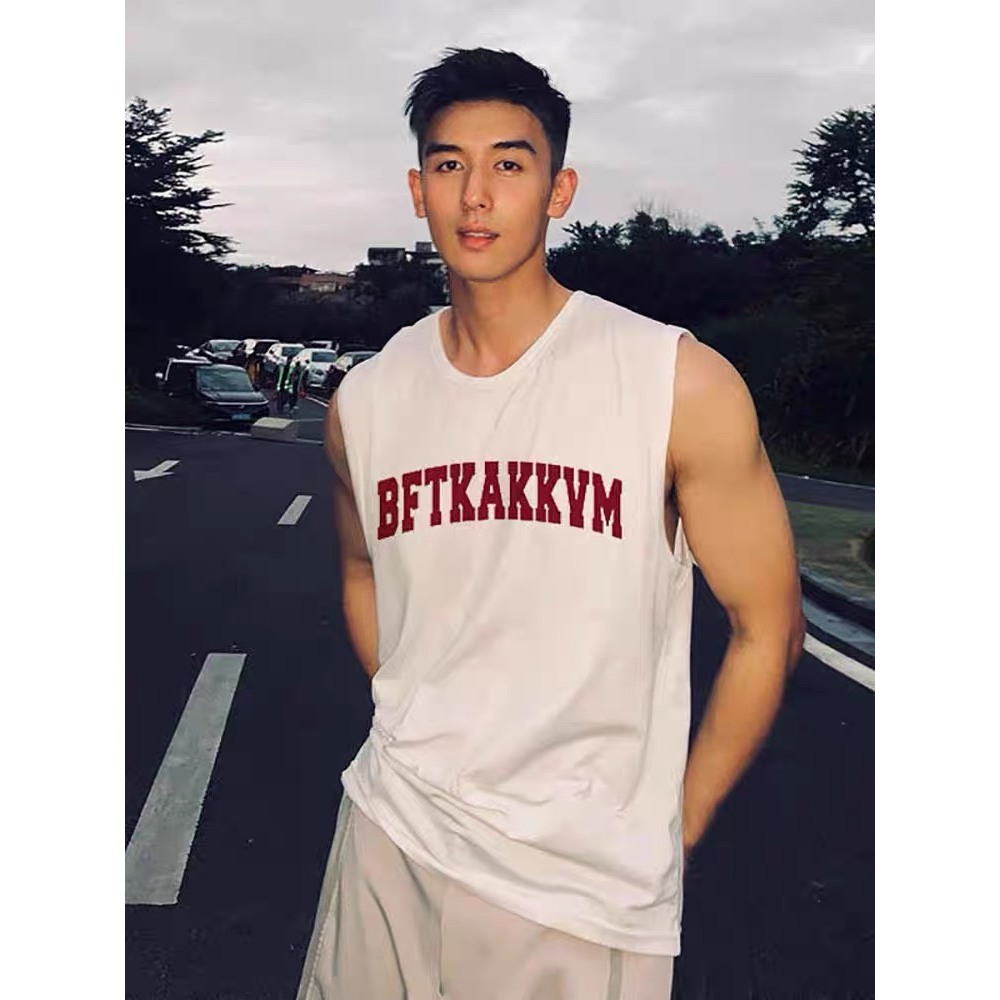 Áo Ba Lỗ Nam Tank Top Họa Tiết Chữ BETKAKKVM JayZey Rộng Rãi Thoáng Mát Chất Vải Cotton