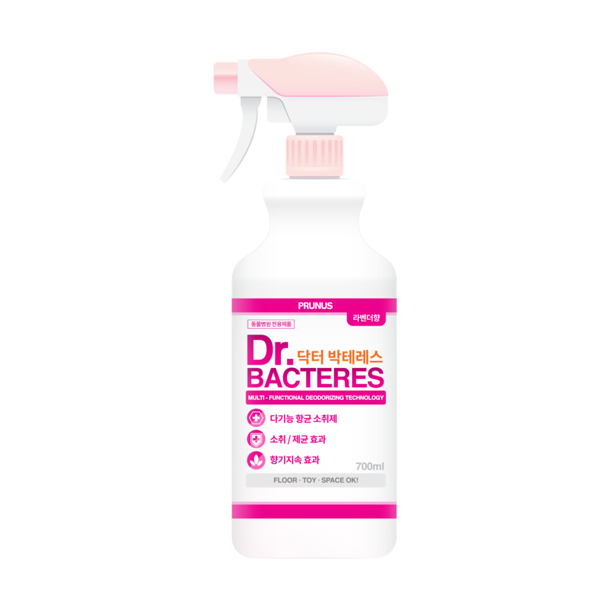 Xịt Khử Mùi Diệt Khuẩn Đa Năng Cho Thú Cưng Prunus Dr.Bacteres Hương Hoa Rừng - Chai 700ml
