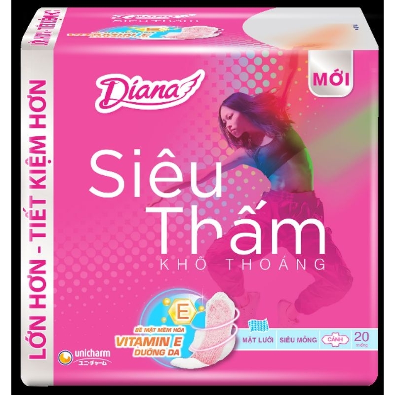Combo băng sinh Diana siêu thấm mỏng cánh 20 miếng/38 miếng