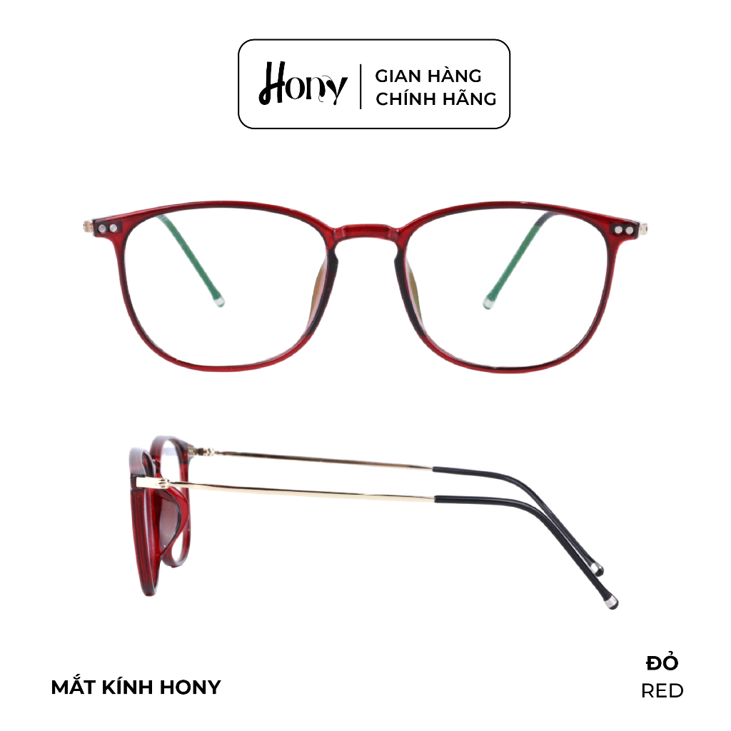 Mắt kính Nữ thời trang HONY - Gọng nhựa phối kim loại càng mỏng cá tính