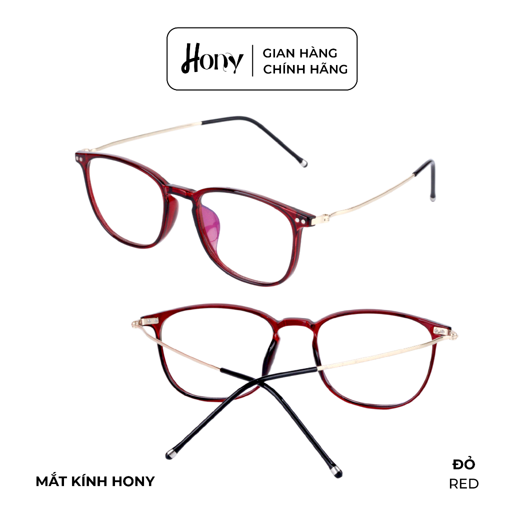 Mắt kính Nữ thời trang HONY - Gọng nhựa phối kim loại càng mỏng cá tính