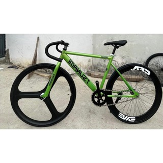 XE ĐẠP THỂ THAO FIXED Gear Tsunami (CÓ THỂ THAY ĐỔI BÁNH XE BẰNG BÁNH BA ĐAO) màu trắng/xám/đen/xanh