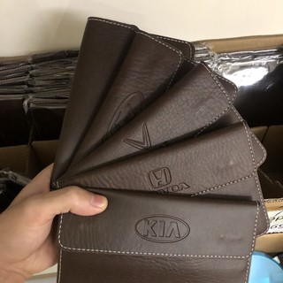 Ví Da Đựng đăng kiểm tất cả các dòng xe, Da PU cao cấp nhiều màu sắc. Đủ Logo Hãng Khắc Tên