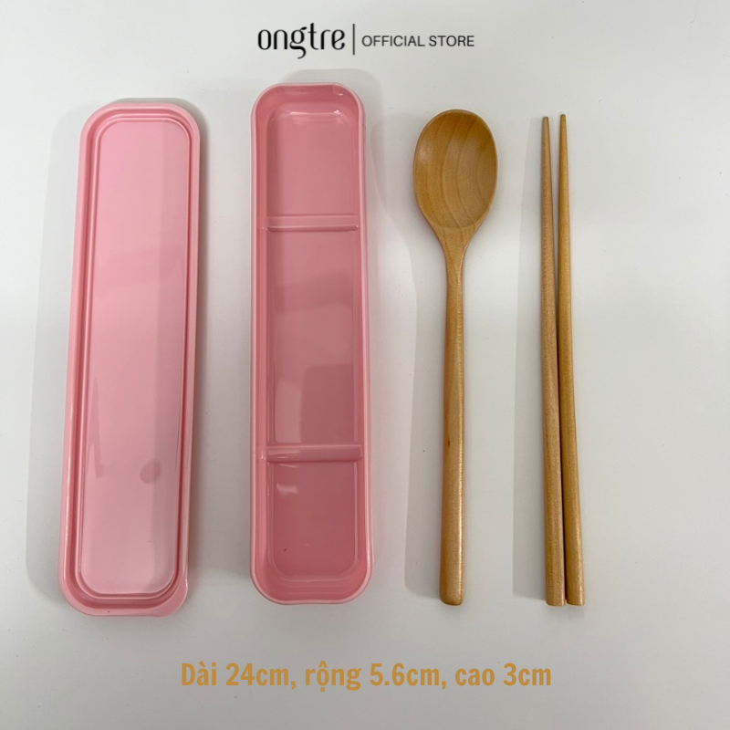 Ảnh Bộ thìa đũa, dụng cụ cá nhân bằng tre, gỗ ONGTRE dùng ăn cơm văn phòng sinh viên dã ngoại 4
