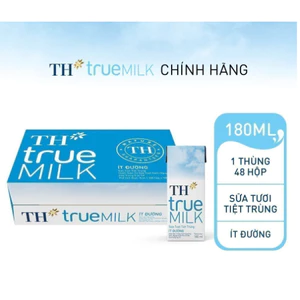 Thùng 48 hộp sữa tươi tiệt trùng có đường /it đường TH True Milk 180ml (180ml x 48)