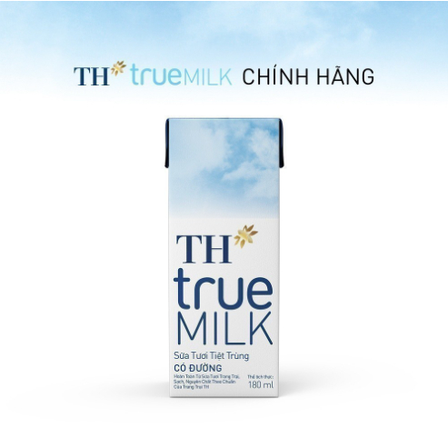 Thùng 48 hộp sữa tươi tiệt trùng có đường /it đường TH True Milk 180ml (180ml x 48)