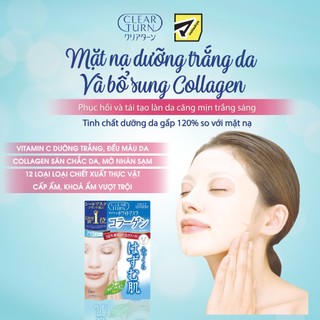 Mặt Nạ Dưỡng Trắng Da Và Bổ Sung Collagen Clear Turn Kosé Nhật Bản (Hộp 5 Miếng)