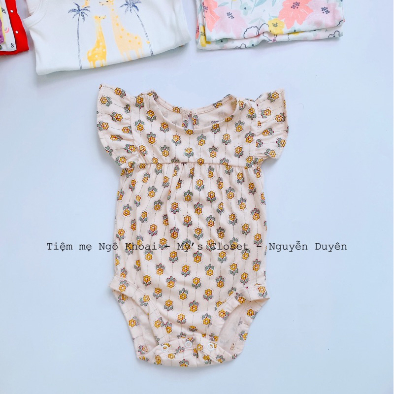 [MD17] 0-3M bodysuit hai dây, cánh tiên, ba lỗ chất liệu cotton mềm mát cho bé yêu