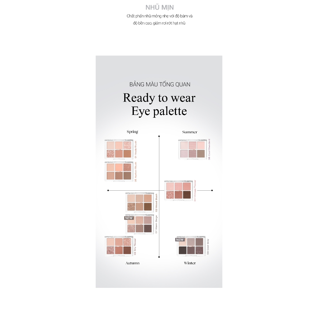 Ảnh Bảng phấn mắt 6 ô Bbia Ready To Wear Eye Palette 5g( 8 màu) - Bbia Official Store 2