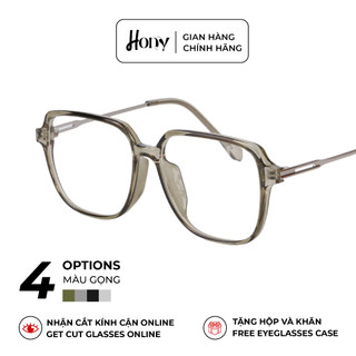 Mắt kính Unisex thời trang HONY - Gọng Acetate dáng vuông bo tròn thời trang
