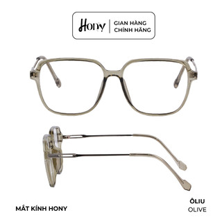 Mắt kính Unisex thời trang HONY - Gọng Acetate dáng vuông bo tròn thời trang