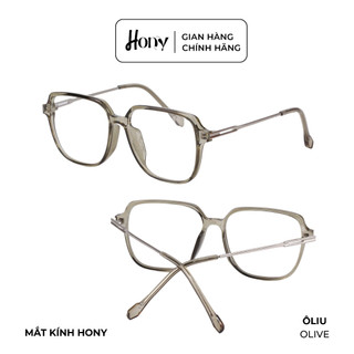 Mắt kính Unisex thời trang HONY - Gọng Acetate dáng vuông bo tròn thời trang