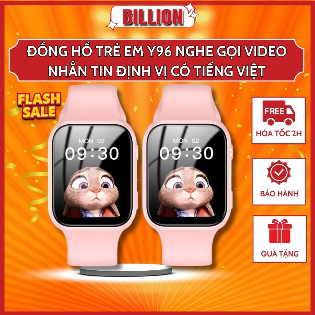 Đồng hồ trẻ em Y96 Nghe gọi Video Nhắn tin Định vị Có Tiếng Việt Chống ...