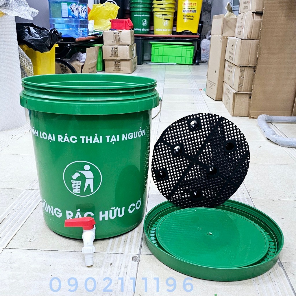 Thùng nhựa ủ rác hữu cơ 19L ( có tấm lọc rác ) | Shopee Việt Nam