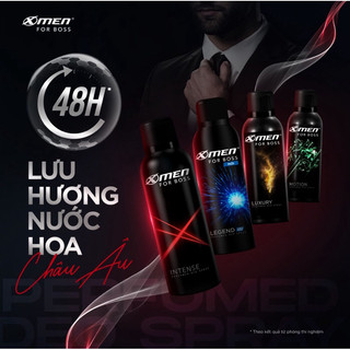 Xịt Khử Mùi Và Lăn Khử Mùi Nam X-Men For Boss Motion - Legend - Luxury - Intense Ngăn Ngừa Mồ Hôi, Phong Cách Lịch Lãm