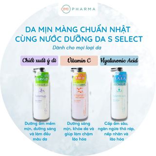 [Date 14/11/2026]Nước Dưỡng Da Lotion Chiết Xuất Hạt Ý Dĩ Hatomugi  S Select Cấp Ẩm Dưỡng Da Trắng Hồng Nhật Bản 500ml