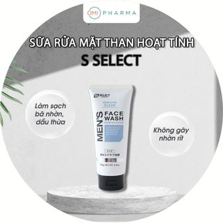 Sữa Rửa Mặt Hạt Chứa Than Hoạt Tính Dành Cho Nam S Select Nhật Bản (tuýp 130g)