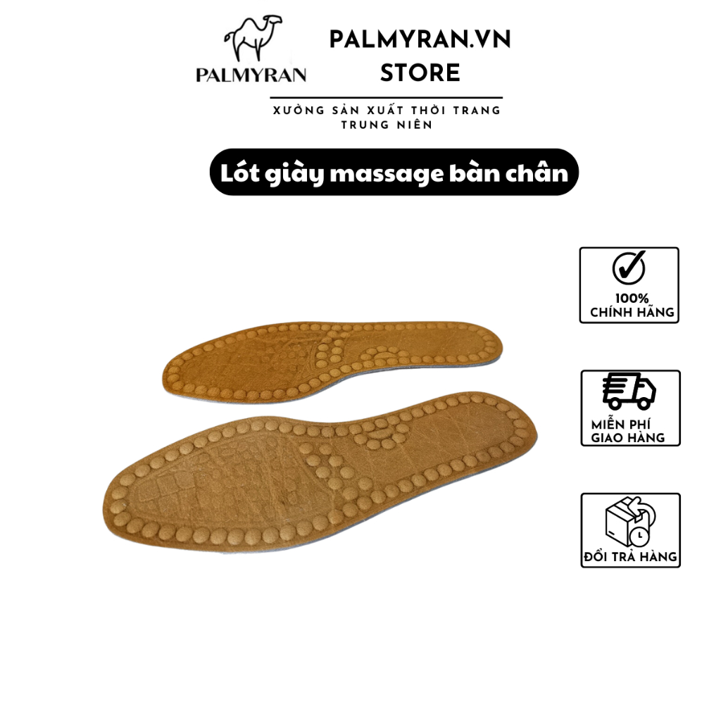 Lót Giày Da Thật Masage Bàn Chân Palmyran LD02