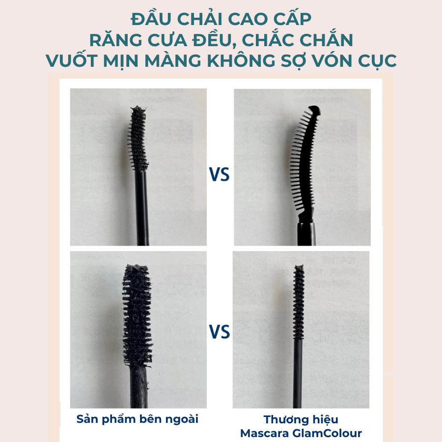Mascara Glamcolour chuốt mi chống thấm nước giúp đôi mi dài và cong tự nhiên