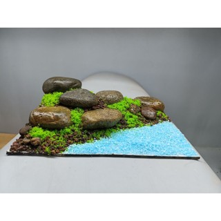 Layout dành cho bể cá cảnh, cá lóc, Ali, bảy màu. được làm hoàn toàn bằng sỏi, đá tự nhiên, đã gắn sẵn thành một khối.