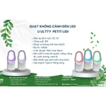 Quạt Không Cánh Để Bàn U ULTTY PETIT LIDI Làm Mát 3 Cấp Độ, Đèn LED Đổi Màu Linh Hoạt, Hàng Chính Hãng Bảo Hành 1 Năm — ảnh 2
