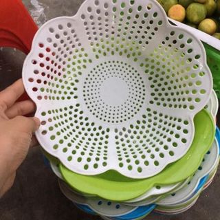 Rổ nhựa hoa mai  2 in 1 Việt Nhật màu sắc tươi tắn bền đẹp 3395-1
