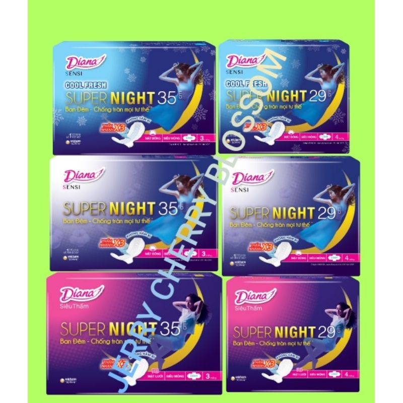 combo 2 gói băng vệ sinh Diana Bạn đêm đủ loại (tùy chọn )