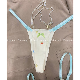 Set bộ đồ lót muslin xanh ngọc dễ thương - hàng handmade