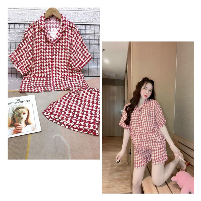 Đồ Bộ Pijama  Freesize 40-60kg Tay Ngắn Quần Đùi Vải Lụa Mango Cao Cấp