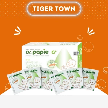 Gạc rơ lưỡi Dr Papie, gạc lưỡi cho trẻ sơ sinh, cạo lưỡi chăm sóc răng miệng an toàn cho bé