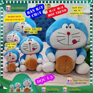 [HOT TREND] THÚ NHỒI BÔNG DORAEMON DOREMON ÔM BÁNH RÁN SIÊU TO KHỔNG LỒ ÔM NGỦ MẪU MỚI - gấu bông đồ chơi doll toy búp b