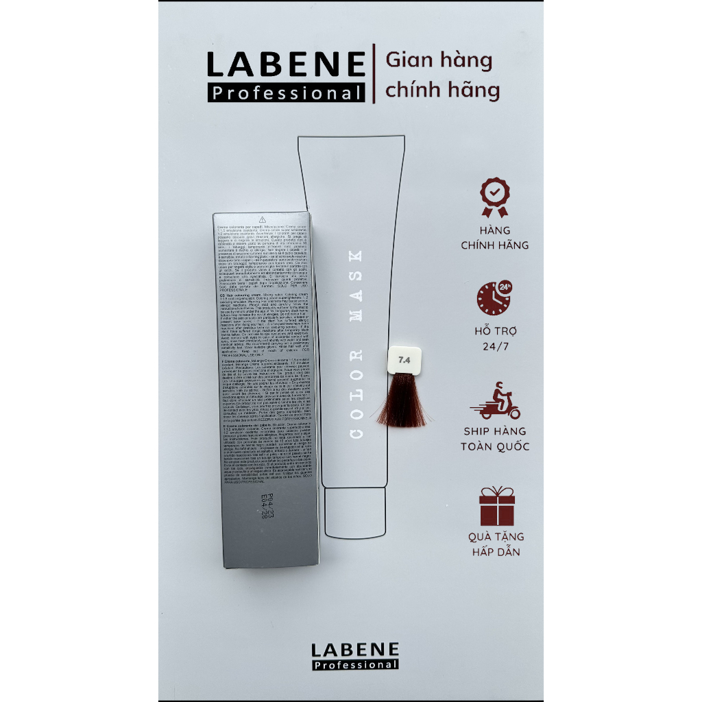 Ảnh Kem nhuộm tóc Color Mask cao cấp 100ml, nhiều lựa chọn màu đa dạng đen, nâu lạnh, xanh đen, nâu tây, đỏ,... | LABENE 3