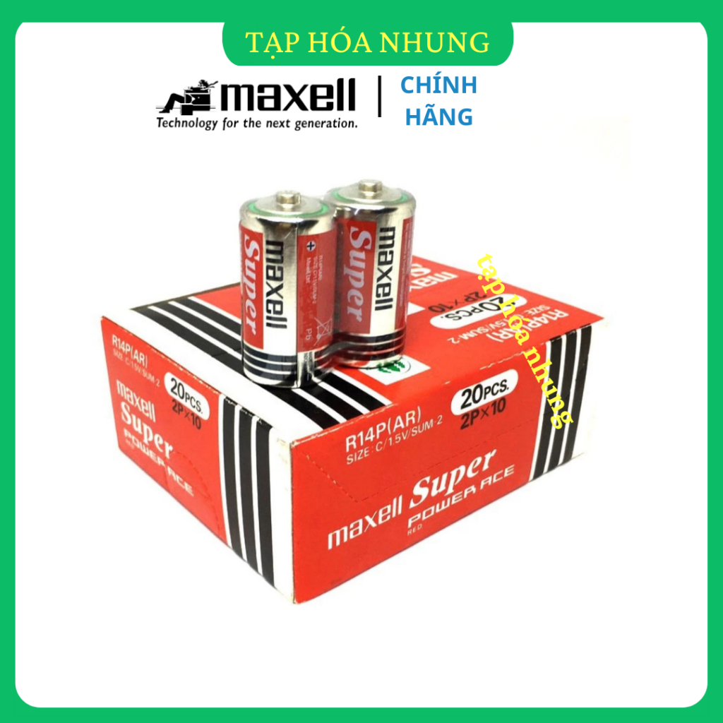 ( Hộp 20 viên ) Pin trung Size C Maxell R14P - Hàng Chính Hãng | Shopee ...