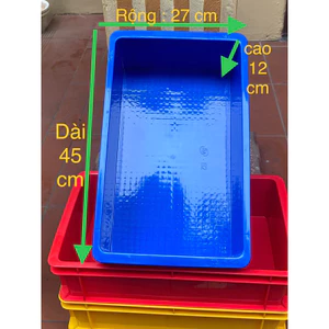 Thùng nhựa B2 đựng linh kiện nuôi cá, ốc vít Kích thước: 455 x 270 x 120 mm