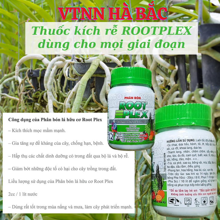 Phân Bón Lá ROOT PLEX - Phân Bón RootPlex Hữu Cơ Rong Biển (100ml), phân hữu cơ rong biển, ra rễ mọc mầm mạnh