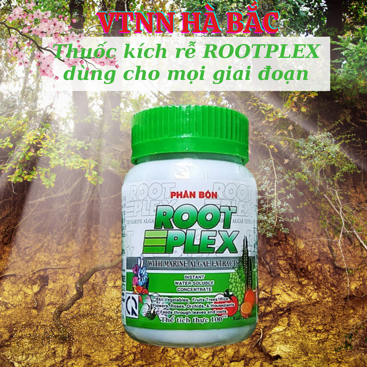 Phân Bón Lá ROOT PLEX - Phân Bón RootPlex Hữu Cơ Rong Biển (100ml), phân hữu cơ rong biển, ra rễ mọc mầm mạnh