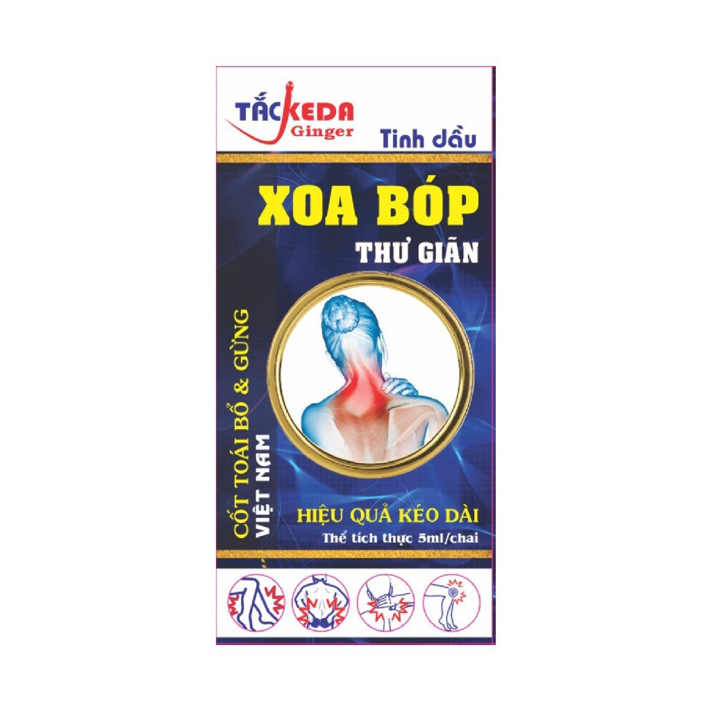 Tinh dầu nano thảo dược Xoa bóp Tắckeda (5ml/30ml)