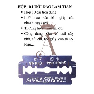 Lưỡi Dao Lam Tian (Hộp 10 Cái) (hàng tốt)